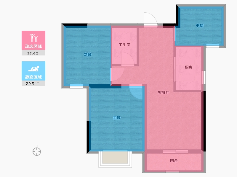 湖南省-长沙市-水墨林溪-57.84-户型库-动静分区