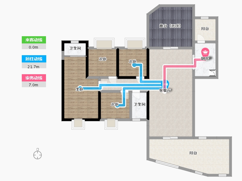 四川省-宜宾市-泰然长江大院-141.36-户型库-动静线