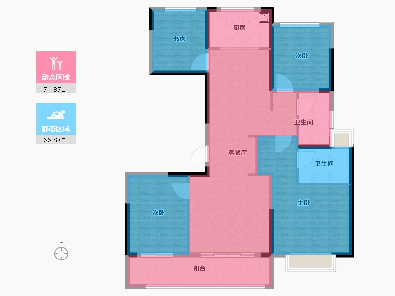 江苏省-南京市-江与城-128.01-户型库-动静分区