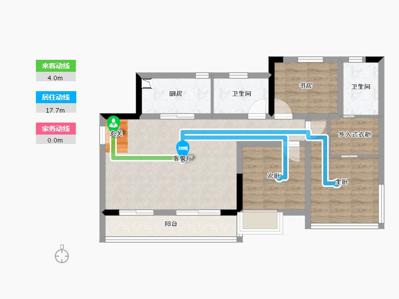 四川省-成都市-蓝光圣菲悦城-72.41-户型库-动静线