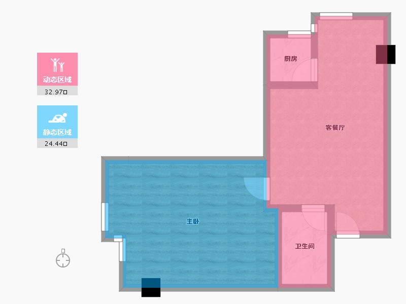 四川省-成都市-锦城南府猫先生-50.93-户型库-动静分区