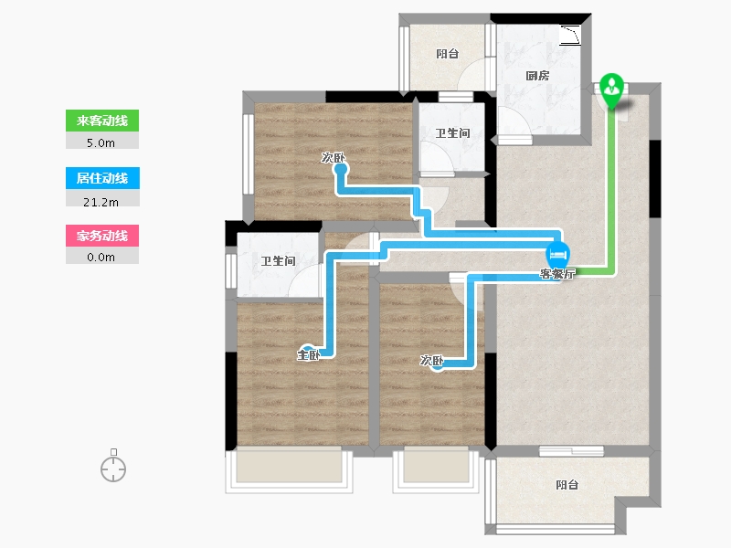 四川省-巴中市-置信城壹号院-81.65-户型库-动静线