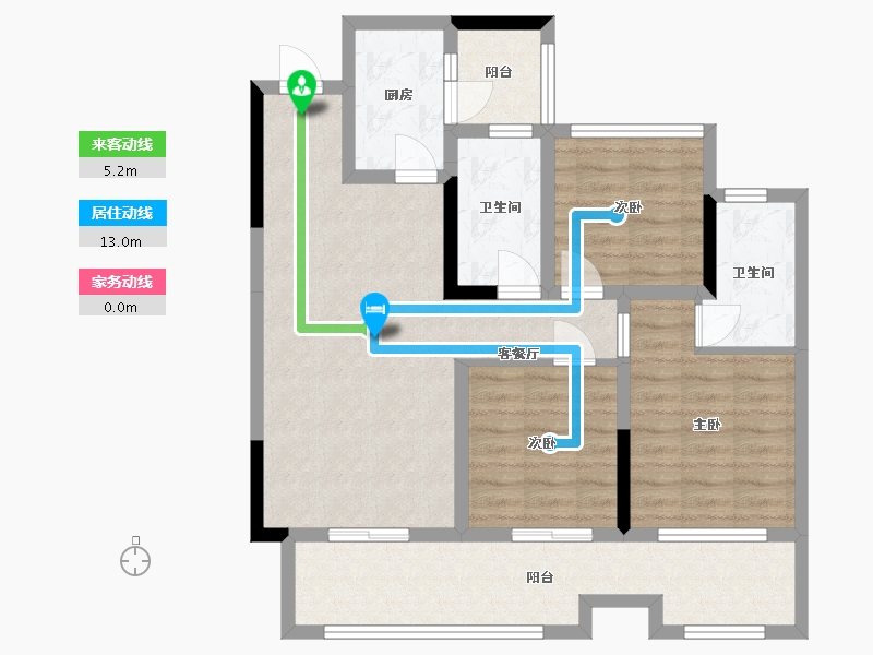 四川省-巴中市-置信城壹号院-86.49-户型库-动静线