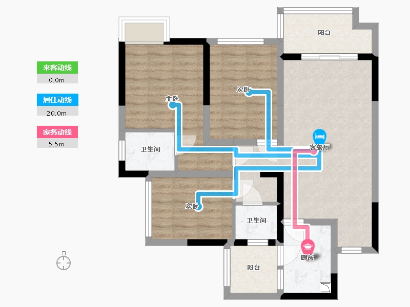 四川省-巴中市-置信城壹号院-77.50-户型库-动静线