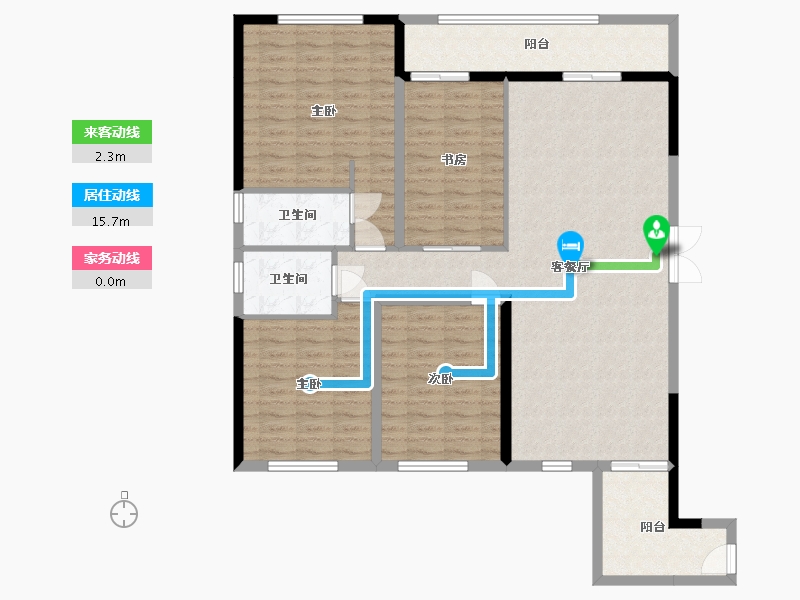 四川省-宜宾市-恒旭铜雀台-128.51-户型库-动静线