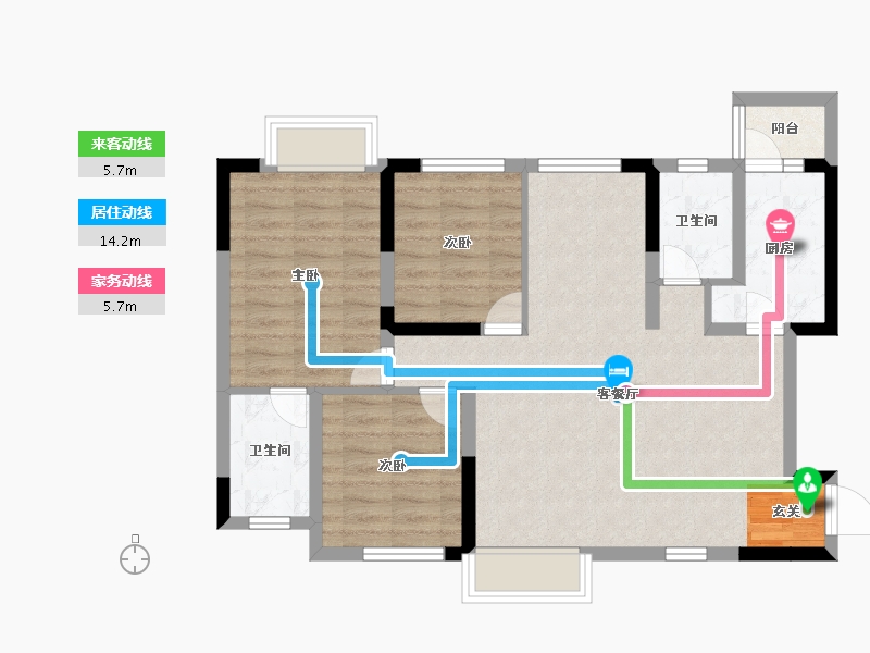 四川省-成都市-龙城半岛-79.30-户型库-动静线