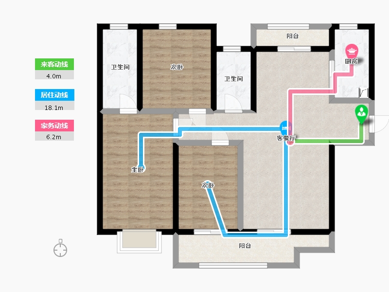 陕西省-西安市-御锦城-99.33-户型库-动静线