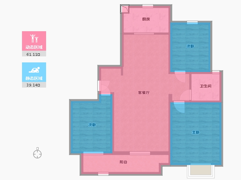 山东省-临沂市-开元上郡-89.44-户型库-动静分区