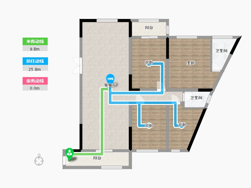 四川省-宜宾市-恒旭铜雀台-124.27-户型库-动静线