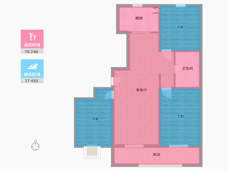 山西省-大同市-恒山府-83.09-户型库-动静分区