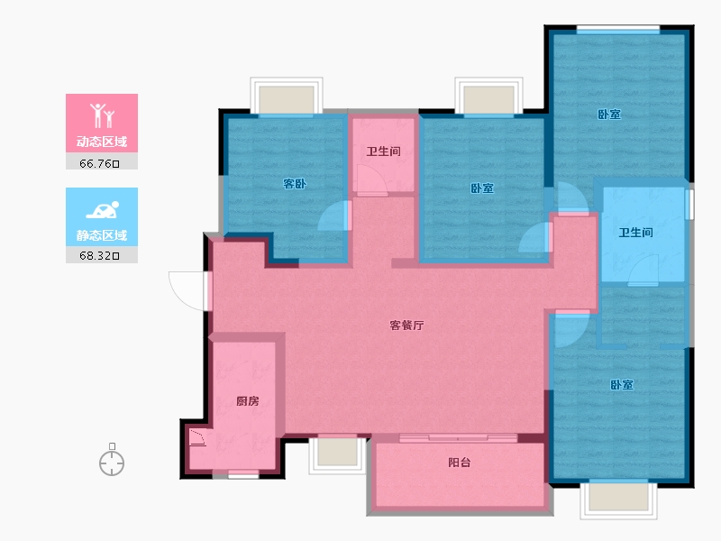 四川省-成都市-朗诗熙华府-120.10-户型库-动静分区