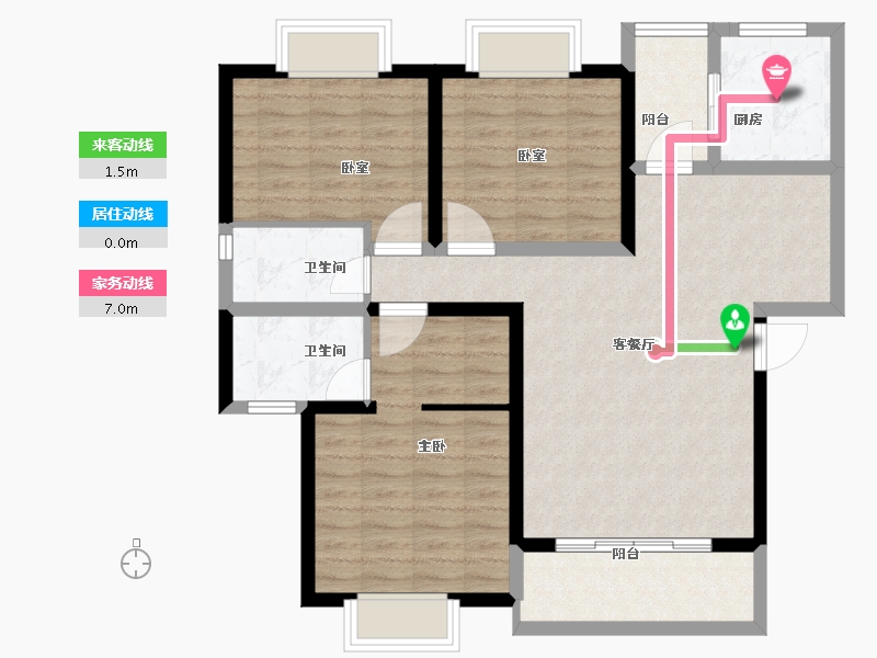 四川省-成都市-杜鹃城千万间-94.01-户型库-动静线