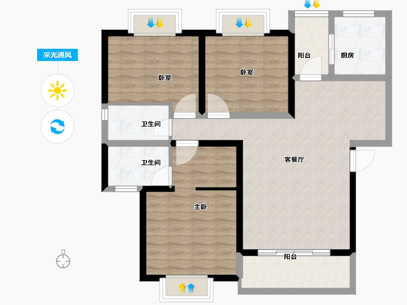 四川省-成都市-杜鹃城千万间-94.01-户型库-采光通风