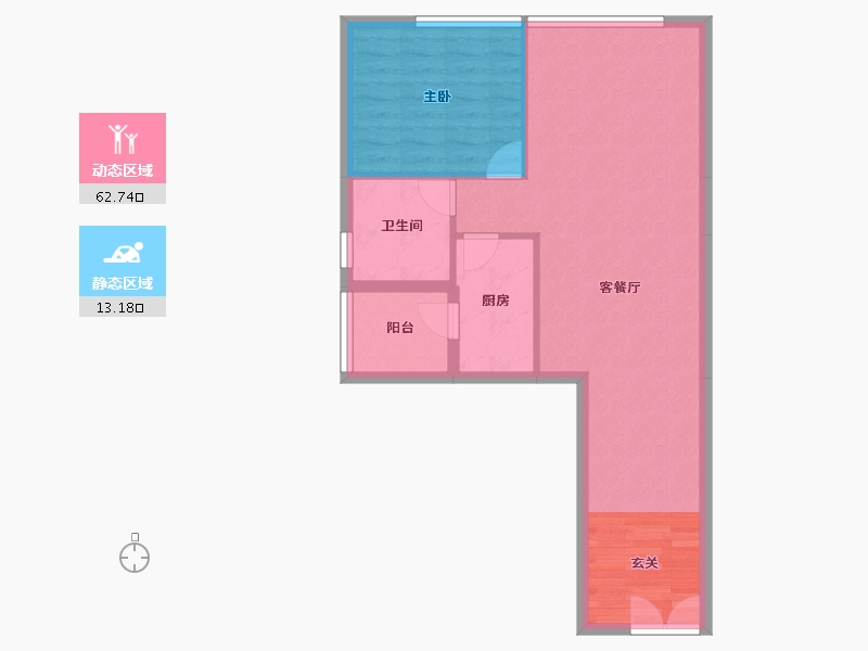 四川省-成都市-重庆来福士住宅-69.09-户型库-动静分区