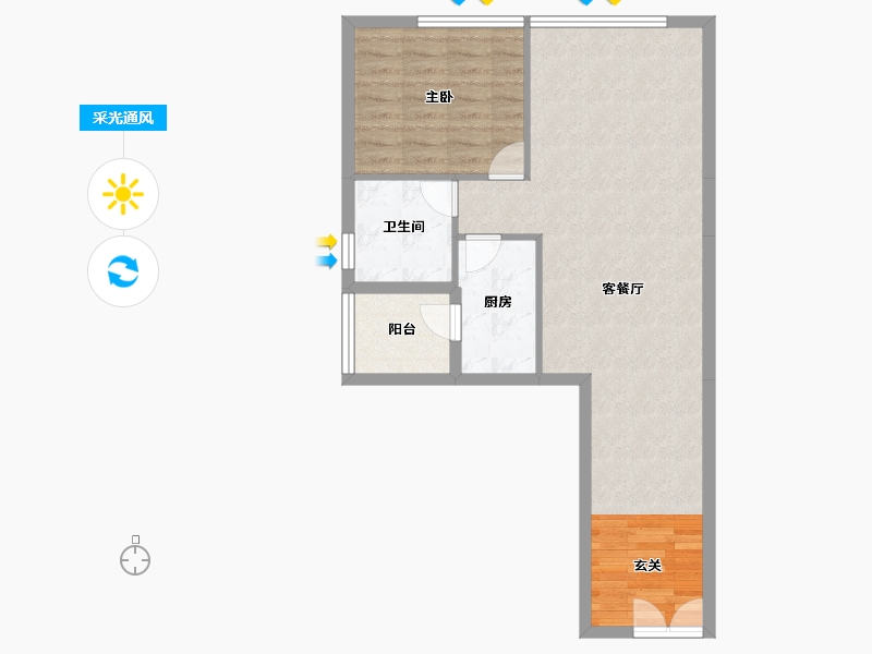 四川省-成都市-重庆来福士住宅-69.09-户型库-采光通风