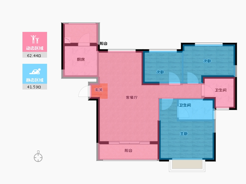 广西壮族自治区-柳州市-恒大城-93.10-户型库-动静分区