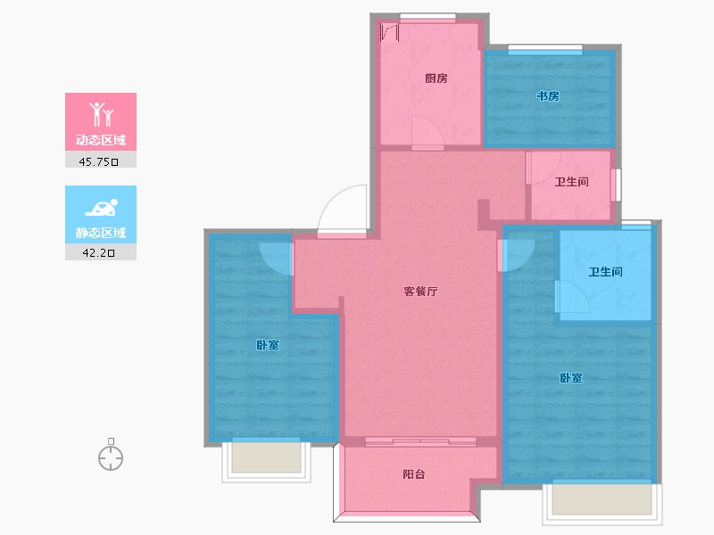 上海-undefined-依云湖-78.00-户型库-动静分区