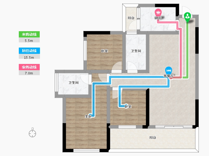 四川省-遂宁市-远升凤凰城-87.28-户型库-动静线