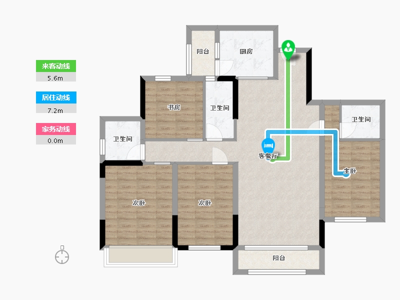 四川省-巴中市-泽尧壹品-109.15-户型库-动静线