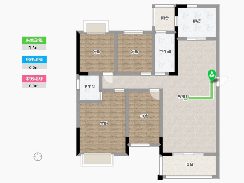 四川省-巴中市-华兴·凯莱国际-110.11-户型库-动静线