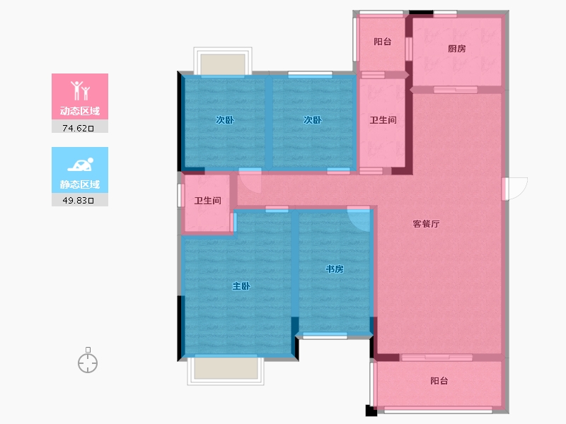 四川省-巴中市-华兴·凯莱国际-110.11-户型库-动静分区