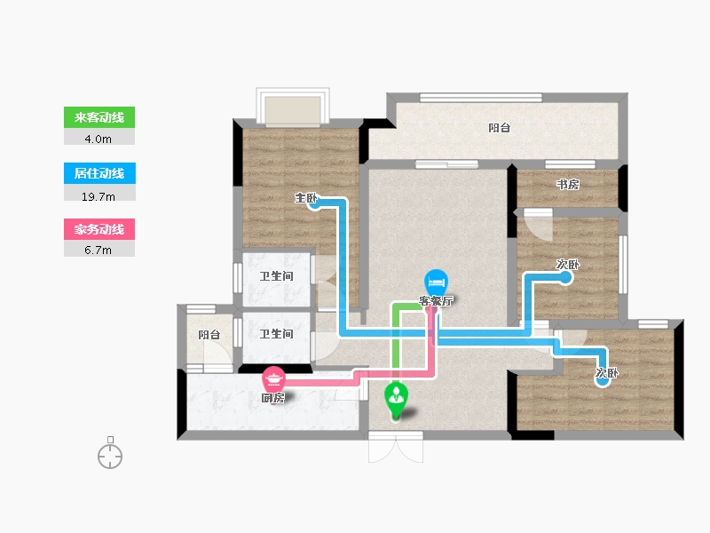 四川省-宜宾市-春天大院-89.36-户型库-动静线