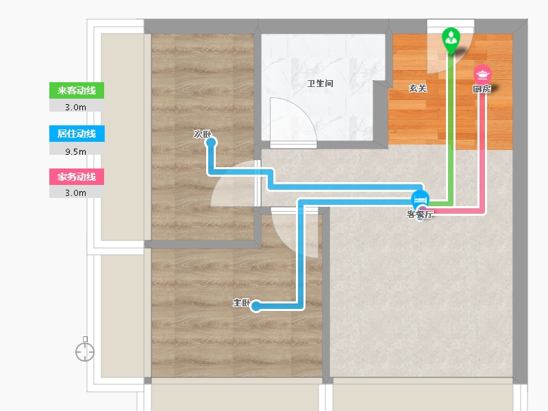 四川省-成都市-万科翡翠公园SOHO-33.68-户型库-动静线