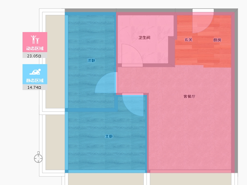 四川省-成都市-万科翡翠公园SOHO-33.68-户型库-动静分区