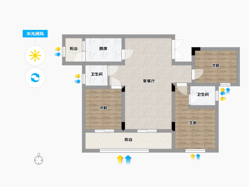 四川省-宜宾市-装备城丽晶港-79.03-户型库-采光通风