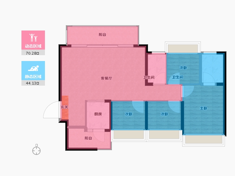 广西壮族自治区-柳州市-金科星辰-104.00-户型库-动静分区