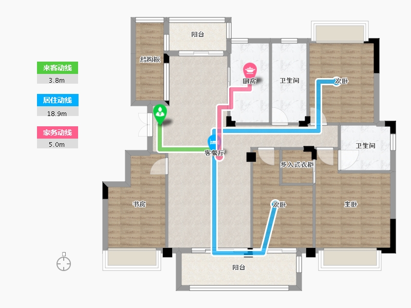 广西壮族自治区-桂林市-文源学府-128.09-户型库-动静线