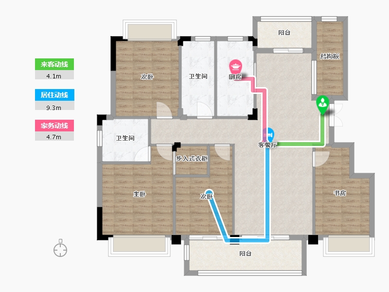 广西壮族自治区-桂林市-文源学府-128.94-户型库-动静线