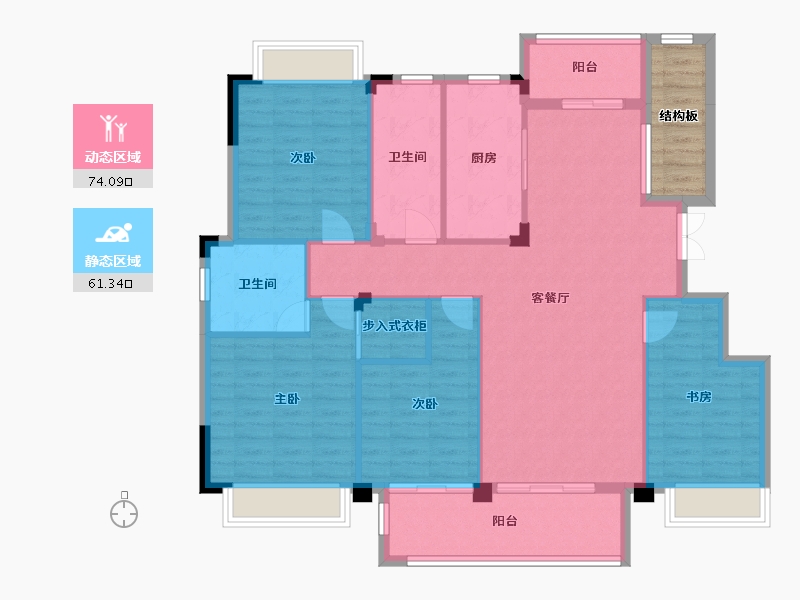 广西壮族自治区-桂林市-文源学府-128.94-户型库-动静分区