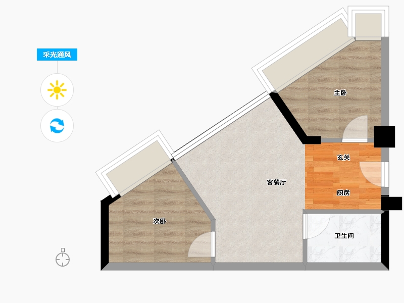 四川省-成都市-万科翡翠公园SOHO-37.74-户型库-采光通风