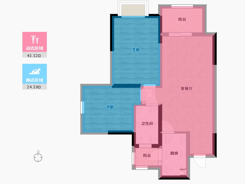 四川省-宜宾市-绿地宜宾城际空间站-59.19-户型库-动静分区