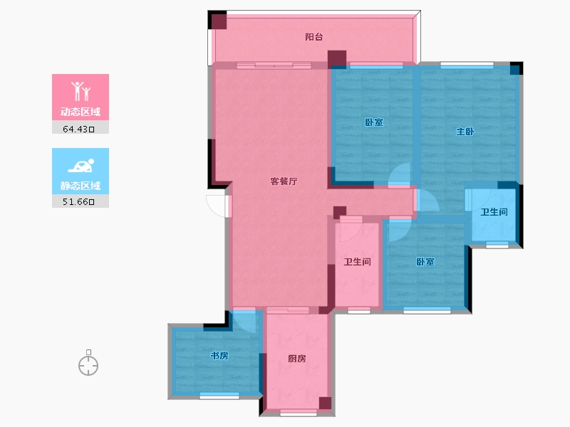 四川省-遂宁市-远升凤凰城-101.77-户型库-动静分区