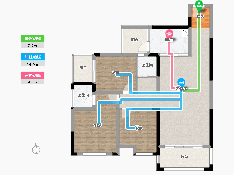 广西壮族自治区-桂林市-泰安独秀天下-97.50-户型库-动静线