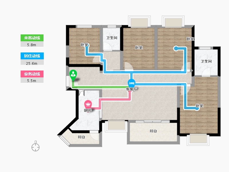 四川省-成都市-朗诗熙华府-111.19-户型库-动静线