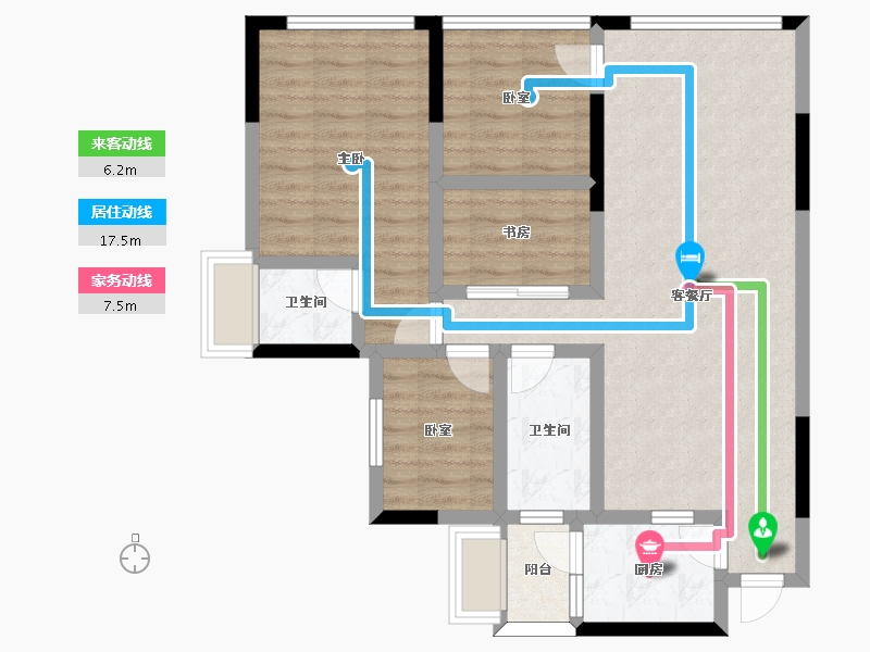 四川省-遂宁市-远升凤凰城-85.02-户型库-动静线