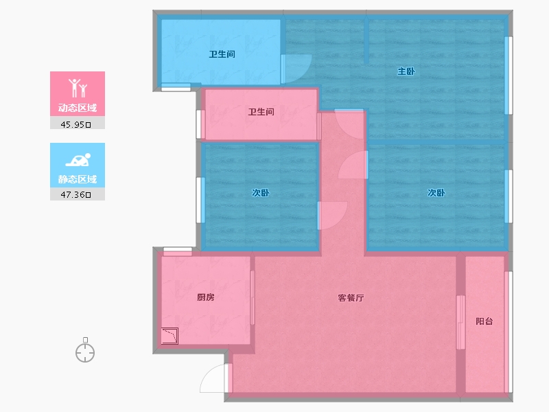 四川省-巴中市-宏地壹品广场-83.54-户型库-动静分区