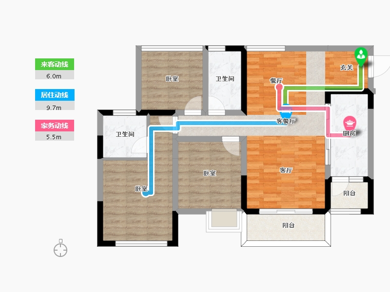 四川省-宜宾市-铁投·三江国际-89.56-户型库-动静线