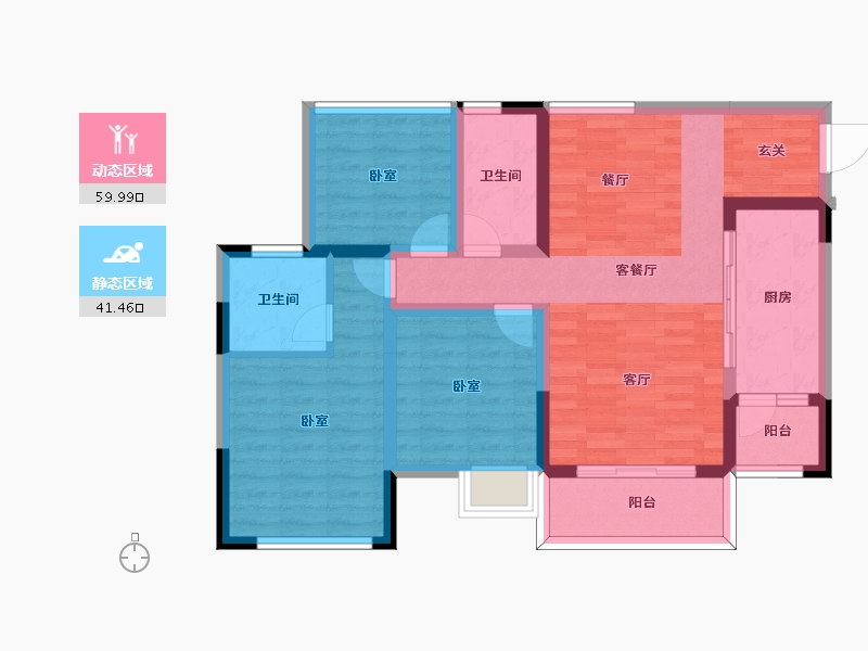 四川省-宜宾市-铁投·三江国际-89.56-户型库-动静分区