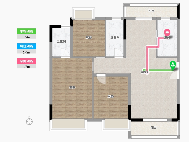 四川省-巴中市-江南尚城二期-99.57-户型库-动静线