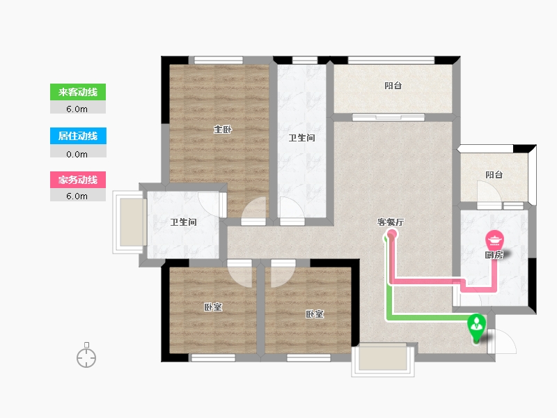 四川省-遂宁市-远升凤凰城-88.67-户型库-动静线