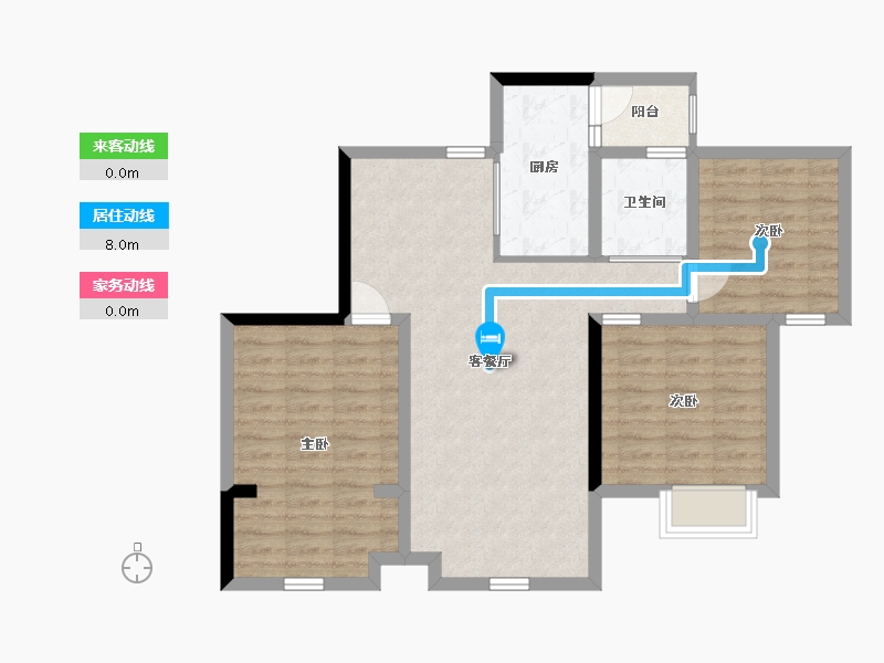 四川省-成都市-南岸华庭-83.06-户型库-动静线