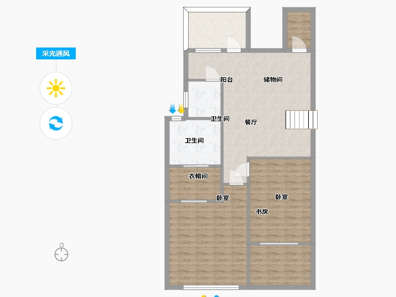 四川省-眉山市-麓峰棕榈岛-99.84-户型库-采光通风