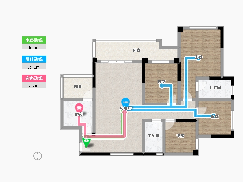 四川省-遂宁市-远升凤凰城-106.83-户型库-动静线