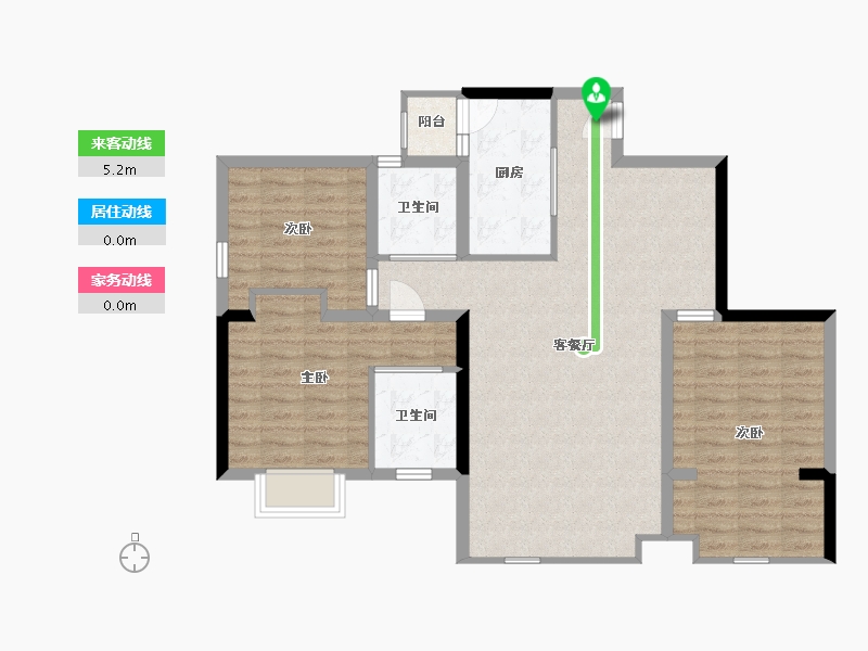 四川省-成都市-南岸华庭-95.65-户型库-动静线