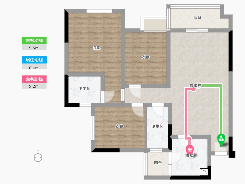 四川省-巴中市-江南尚城二期-87.01-户型库-动静线