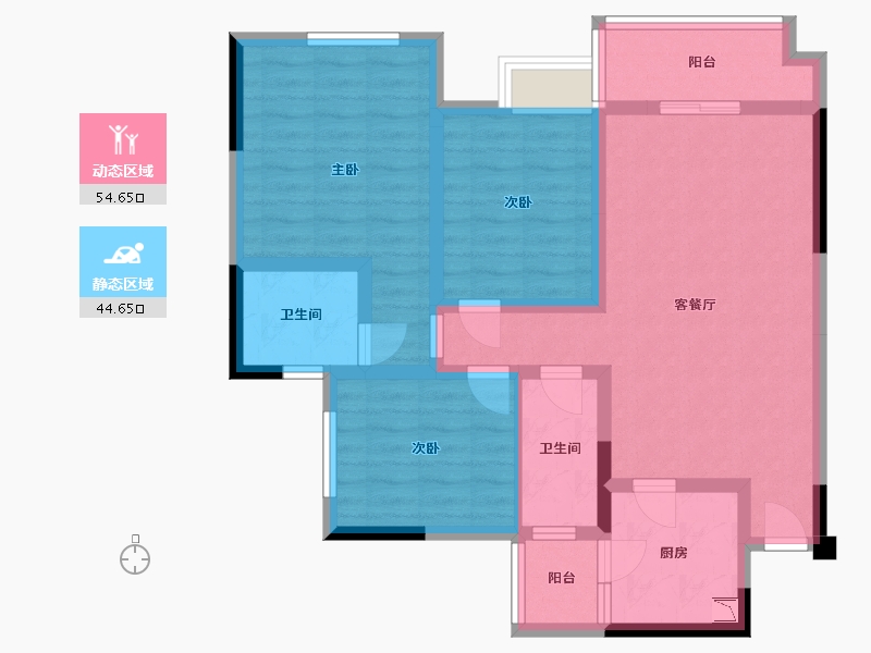 四川省-巴中市-江南尚城二期-87.01-户型库-动静分区